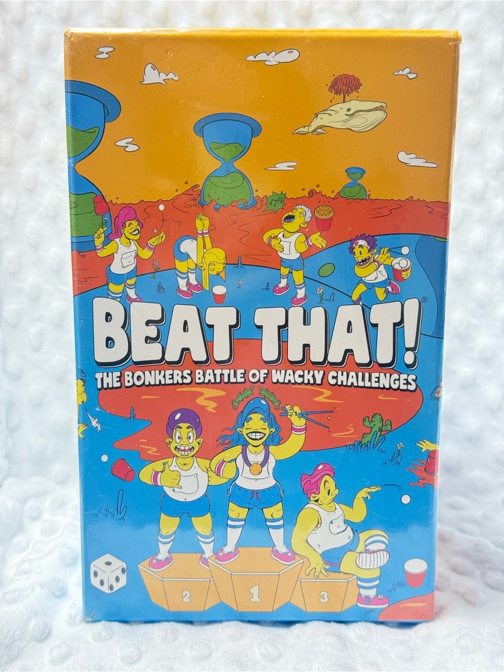 Beat That! The Bonkers Battle of Wacky Challenges Party Game - Blue/Orange